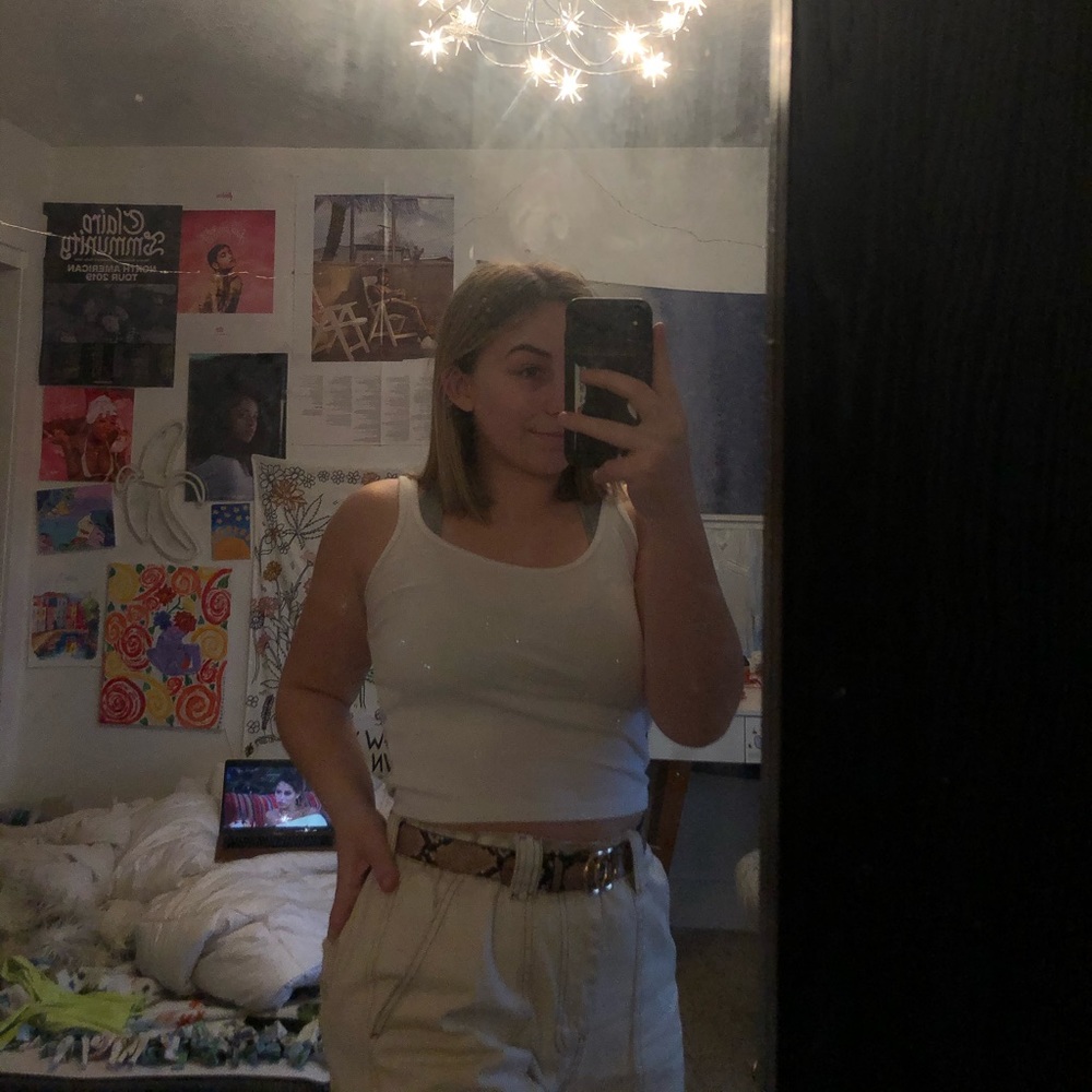 brandy melville white tank top